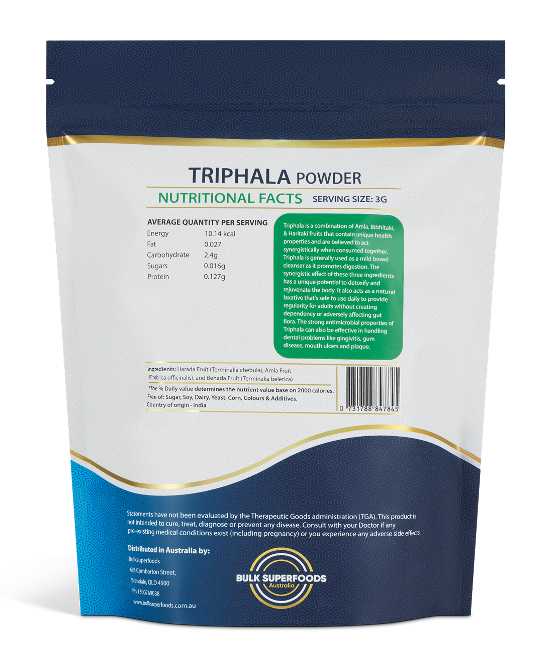 Organic Triphala Powder 500g