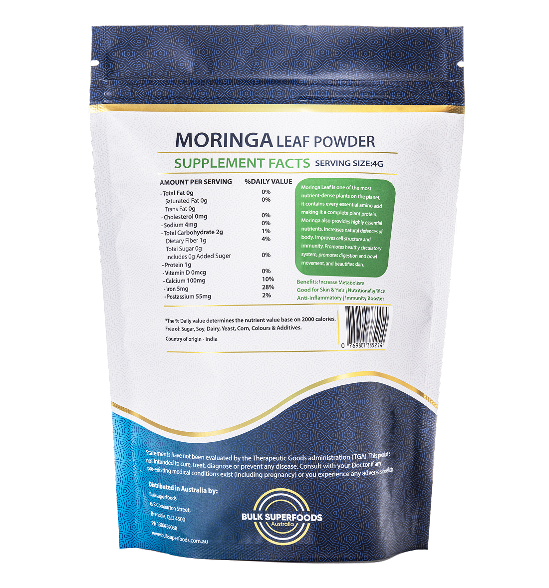 Organic Moringa Leaf Powder 500g