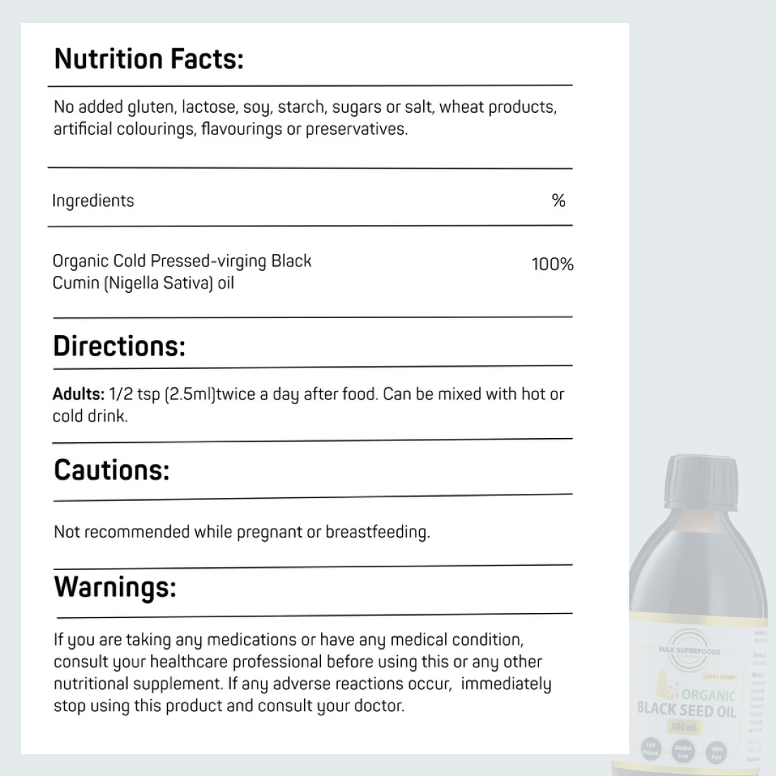 Ultra Potent Black seed Oil 300ml