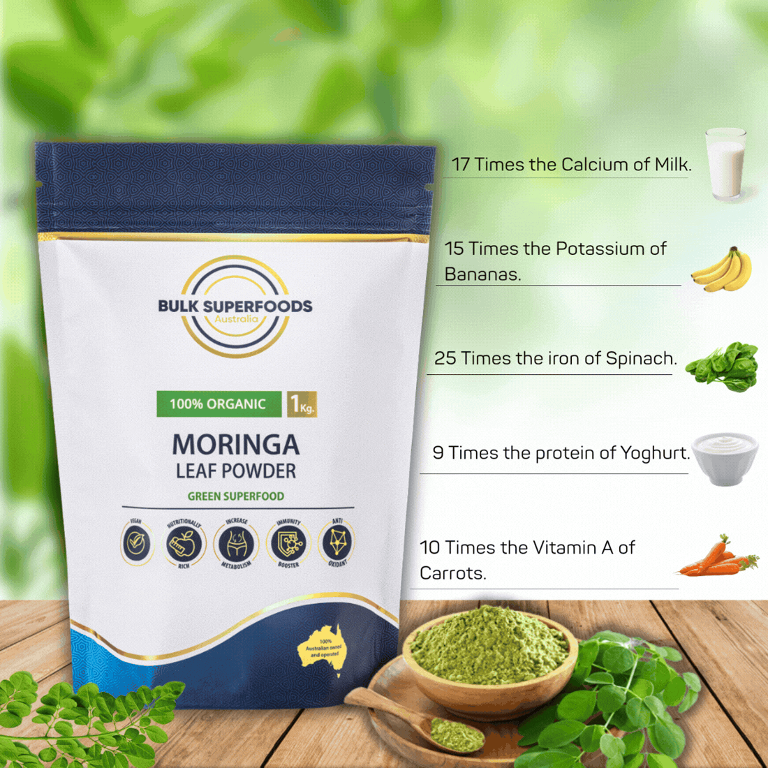 Organic Moringa Leaf Powder 500g